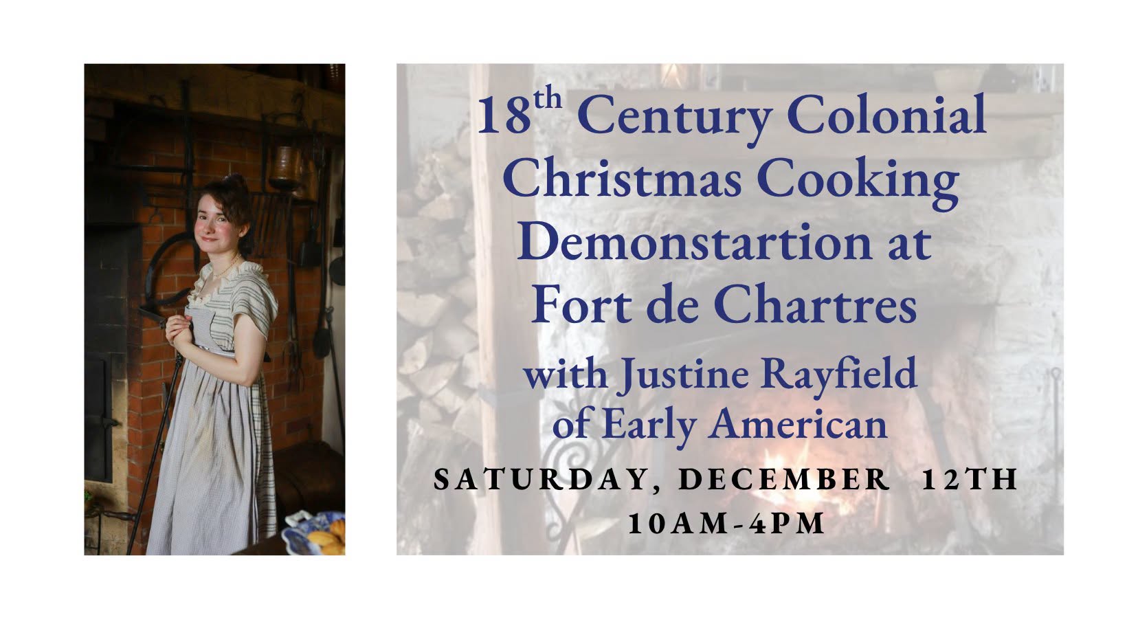 18th Century Colonial Cooking Demonstration with Justine Rayfield